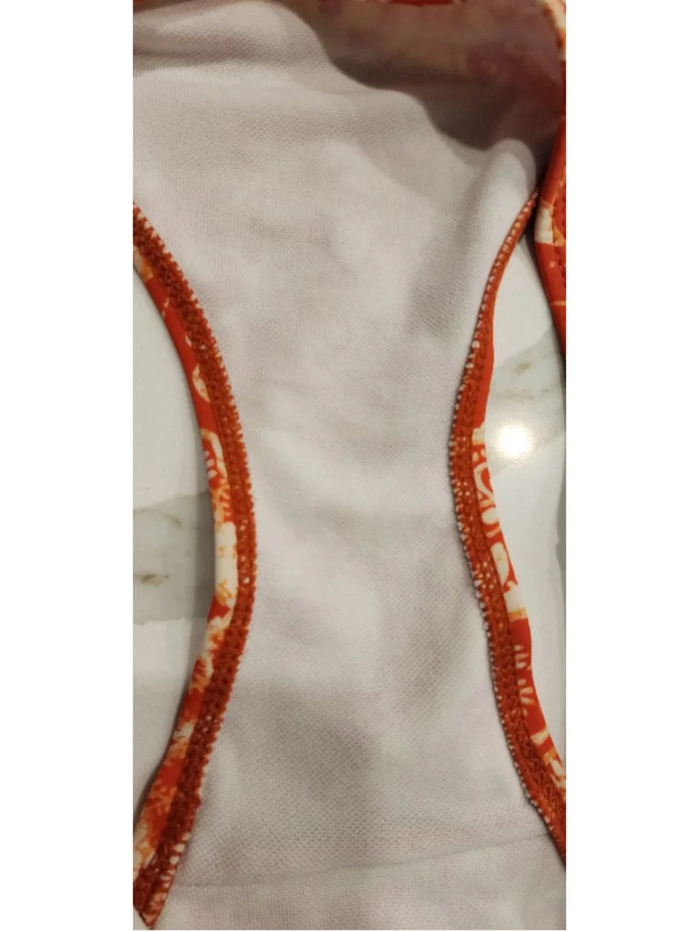 Pool Party Orange Floral Halter Bikini Set Womens XS Triangle Top Cheeky Bottoms - Picture 9 of 12